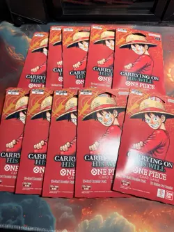 OP-13 One Piece TCG - Sleeved Booster Pack Lot of 10 English - Image 1