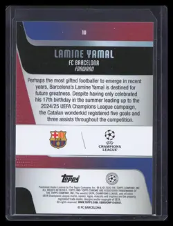 Lamine Yamal 2025-26 Topps Chrome UEFA Club Competitions #10 - Image 2