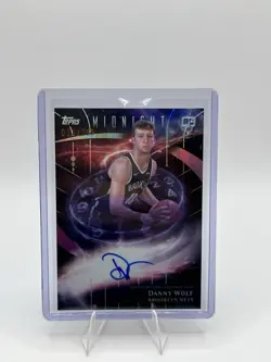 2025-26 Topps Midnight Danny Wolf Stroke of Auto Rookies RC Twilight #/199 Nets - Image 1