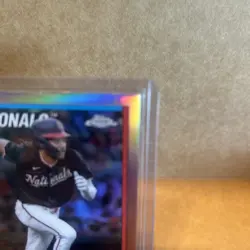 2025 Topps Chrome James Wood 35th #90CB-15 Rookie Refractor Nationals RC - Image 3