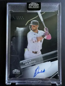 Edgar Quero Autograph ( On Card) Topps Chrome Black 2026 - Image 1