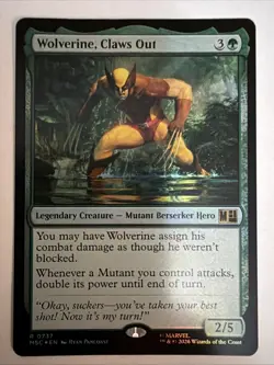 Wolverine, Claws Out Commander: Marvel Super Heroes Foil MTG 737 NM - Image 1