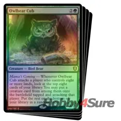 Foil Owlbear Cub X4 M/NM Magic MTG Commander Legends: Battle For Baldur's Gate - Image 1