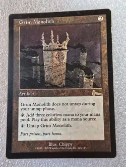 MTG Grim Monolith Urza's Legacy Reserved Artifact Old School Magic The Gathering - Image 1