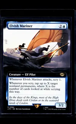 MTG Magic The Gathering LOTR Lord of the Rings Extended Art #384 Elvish Mariner - Image 1