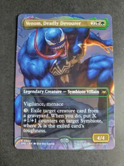 Venom, Deadly Devourer (Borderless) Rare MTG Spider-Man Eternal - Image 1