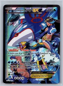 Team Aqua's Kyogre EX 6/34 Ultra Rare Double Crisis Pokemon Card Holo LP - Image 1