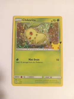 NM Chikorita Holo McDonald's Promo 25th Anniversary Pokemon TCG Card 2/25 - Image 1