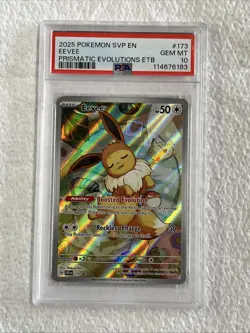 2025 Pokemon Prismatic Evolutions Eevee ETB 173 PSA 10 Free Shipping - Image 1