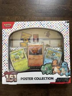 Pokemon TCG Scarlet & Violet 151 Poster Collection Box 3 Packs NEW SEALED TCG US - Image 1