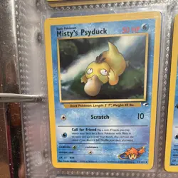 WotC Misty's Psyduck 054/132 Gym Heroes Regular Unlimited 50 HP English 2000 - Image 1