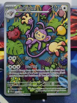 Ambipom 107/094 Illustration Rare Phantasmal Flames Pokemon Holo Near Mint - Image 1
