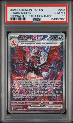 2024 POKEMON PAF EN-PALDEAN FATES SPECIAL ILLUSTRATION RARE CHARIZARD EX PSA 10 - Image 1