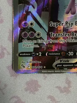 Pokemon Go Mewtwo v Full Art Holo Ultra Rare Card 072/078 Pokemon TCG - Image 5