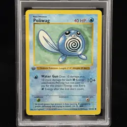 Poliwag #59 1st Edition Base Set 1999 Pokemon Game PSA 9 💦 - Image 2