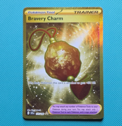 Pokemon TCG Bravery Charm 175/142 Stellar Crown Hyper Rare Holo - Image 1
