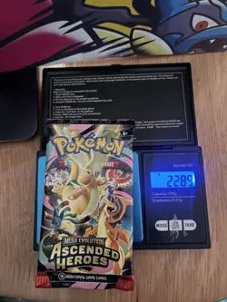 Factory Sealed Pokemon Ascended Heroes Booster Pack Heavy 22.89g!!!! - Image 1