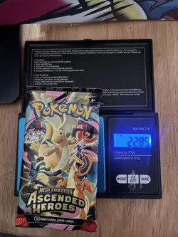 Factory Sealed Pokemon Ascended Heroes Booster Pack Heavy 22.89g!!!! - Image 2