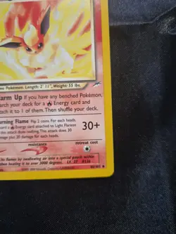 Pokemon 1st Edition Light Flareon 46/105 Neo Destiny Regular - Image 4