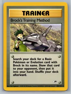 Brock's Training Method Gym Heroes #106/132 Uncommon Pokemon Card - Image 1