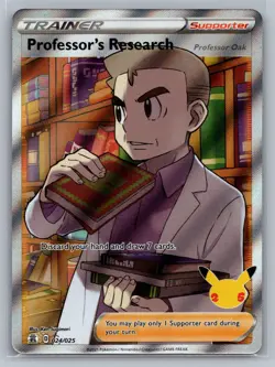 Professor's Research (Full Art) Celebrations #024/025 Ultra Rare,Holo Pokemon - Image 1