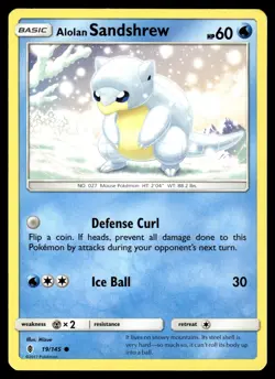 Alolan Sandshrew 19/145 Common Guardians Rising Pokemon Near Mint - Image 1