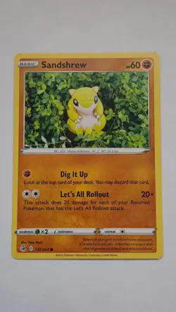 Sandshrew 131/264 Common Fusion Strike Pokemon Near Mint Yuka Morii - Image 1