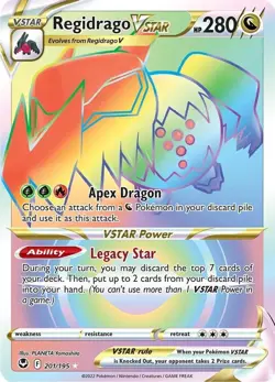 Regidrago VSTAR (201/195) [Sword & Shield: Silver Tempest] Lightly Played Holofo - Image 1