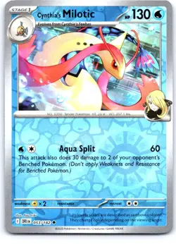 Cynthia's Milotic 053/182 Uncommon Destined Rivals Pokemon Reverse Holo NM - Image 1