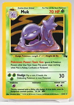 Pokemon Vintage Fossil Set Muk 13/62 Rare Holo MP!!! WOTC - Image 3