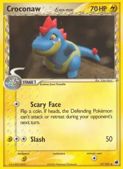 Croconaw (27/101) (Delta Species) [EX: Dragon Frontiers] Lightly Played - Image 1
