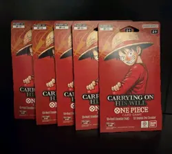 (x5) One Piece TCG: Carrying On His Will Sleeved Booster Pack Lot OP-13 ENGLISH - Image 1