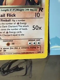 Pokemon TCG Team Rocket Dark Charizard Holo Rare 4/82 English 2000 🍭 - Image 5
