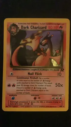 Dark Charizard 4/82 Team Rocket Holo Limited Rare Pokemon Trading Card - Image 1