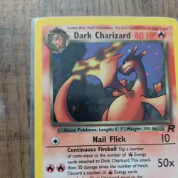Pokemon TCG Dark Charizard 4/82 Team Rocket Holo Rare 80 HP Eng 2000 - Image 2