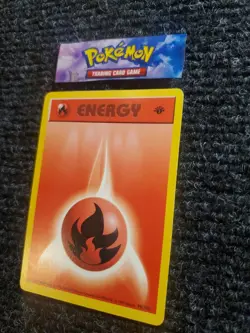 Pokemon - Fire Energy 98/102 - 1st Edition Shadowless Base Set NM - Image 2