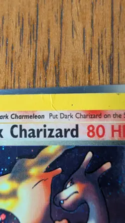 SWIRL Pokemon Team Rocket Dark Charizard Holo Card 4/82 WOTC Vintage Foil Rare - Image 3