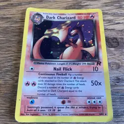 Dark Charizard (4/82) HOLO Rare Team Rocket Pokemon WOTC, NEAR MINT - SWIRL💫 - Image 1