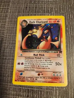 Dark Charizard 4/82 Team Rocket Set Unlimited Edition Holo Rare Pokemon TCG LP - Image 1