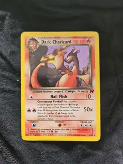 Dark Charizard 4/82 Holo Rare Team Rocket WOTC HP Pokemon Card - Image 1