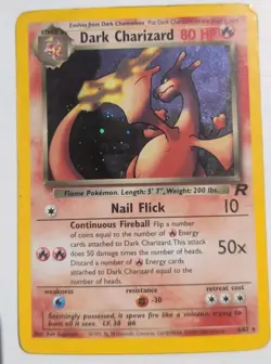 Pokemon TCG Dark Charizard 4/82 Rare Holo Team Rocket WOTC, Vintage - Image 1