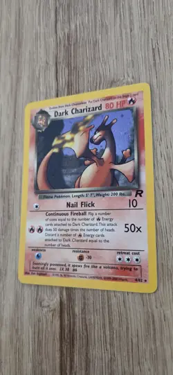 Pokemon TCG Dark Charizard 4/82 Rare Holo Team Rocket WOTC, Vintage - Image 2