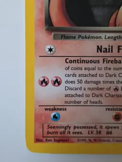Pokemon TCG Dark Charizard 4/82 Rare Holo Team Rocket WOTC, Vintage - Image 3
