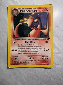 Pokemon TCG Dark Charizard 4/82 Rare Holo Team Rocket -Vintage - Image 2