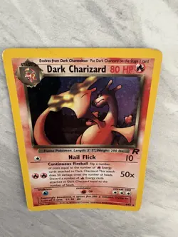 Pokemon TCG Dark Charizard 4/82 Rare Holo Team Rocket -Vintage - Image 3