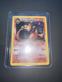 Pokemon TCG Dark Charizard 4/82 Rare Holo Team Rocket WOTC, Vintage MP - Image 1
