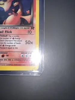 Pokemon TCG Dark Charizard 4/82 Rare Holo Team Rocket WOTC, Vintage MP - Image 2