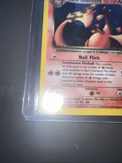 Pokemon TCG Dark Charizard 4/82 Rare Holo Team Rocket WOTC, Vintage MP - Image 3