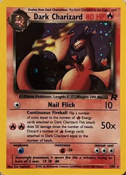 Pokemon Dark Charizard Team Rocket Holo Rare 4/82 - Image 1