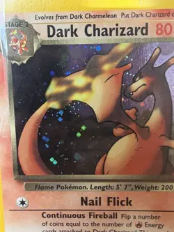 Pokemon TCG Dark Charizard 4/82 Rare Holo Team Rocket WOTC Vintage 2000 SWIRL - Image 3